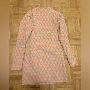 Knit long sleeve mini dress. Retro vibes. Zara size S